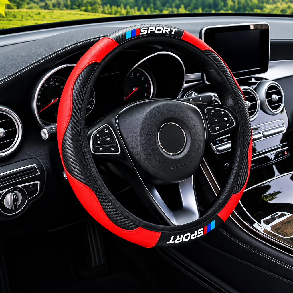 SPORT Carbon Fiber Steering Wheel Cover
